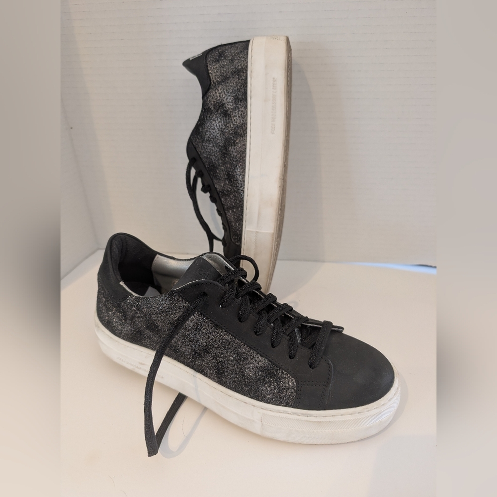 P448 Platform Lace Up Sneakers Silver Tongue Sz.39 EU EE5 - Picture 8 of 16